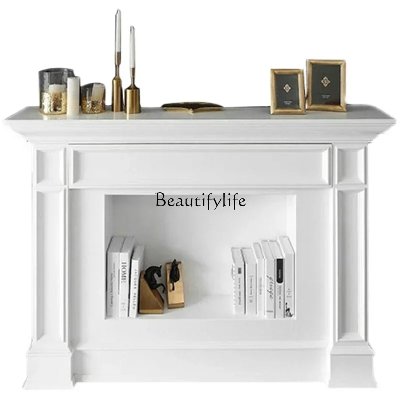 

ls 51American fireplace decorative cabinet European solid wood corridor aisle entrance cabinet