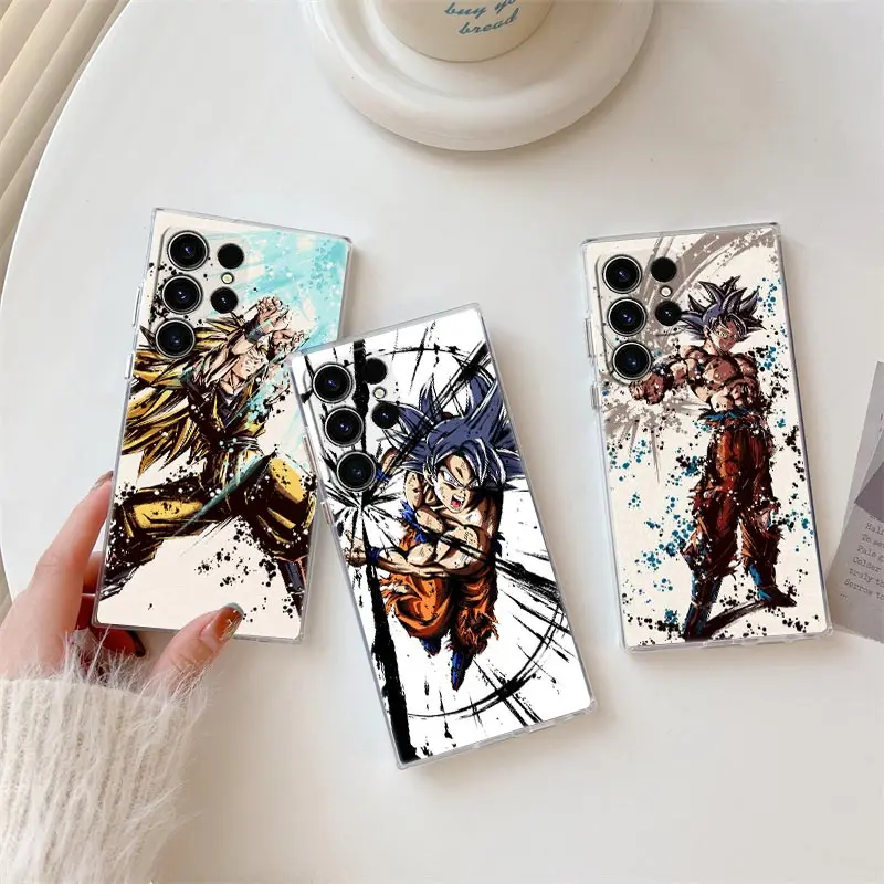 

Phone Case For Samsung Galaxy S26 Ultra S25 S24 S23 S21 Ultra S20 FE S22 S26 Plus S25FE Coque Clear Cover Dragons Art Ball ANIME
