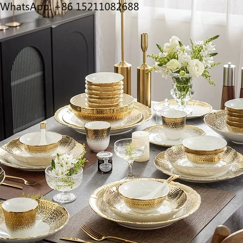 XMH tableware set, dishes, dishes, plates, high-value housewarming gifts