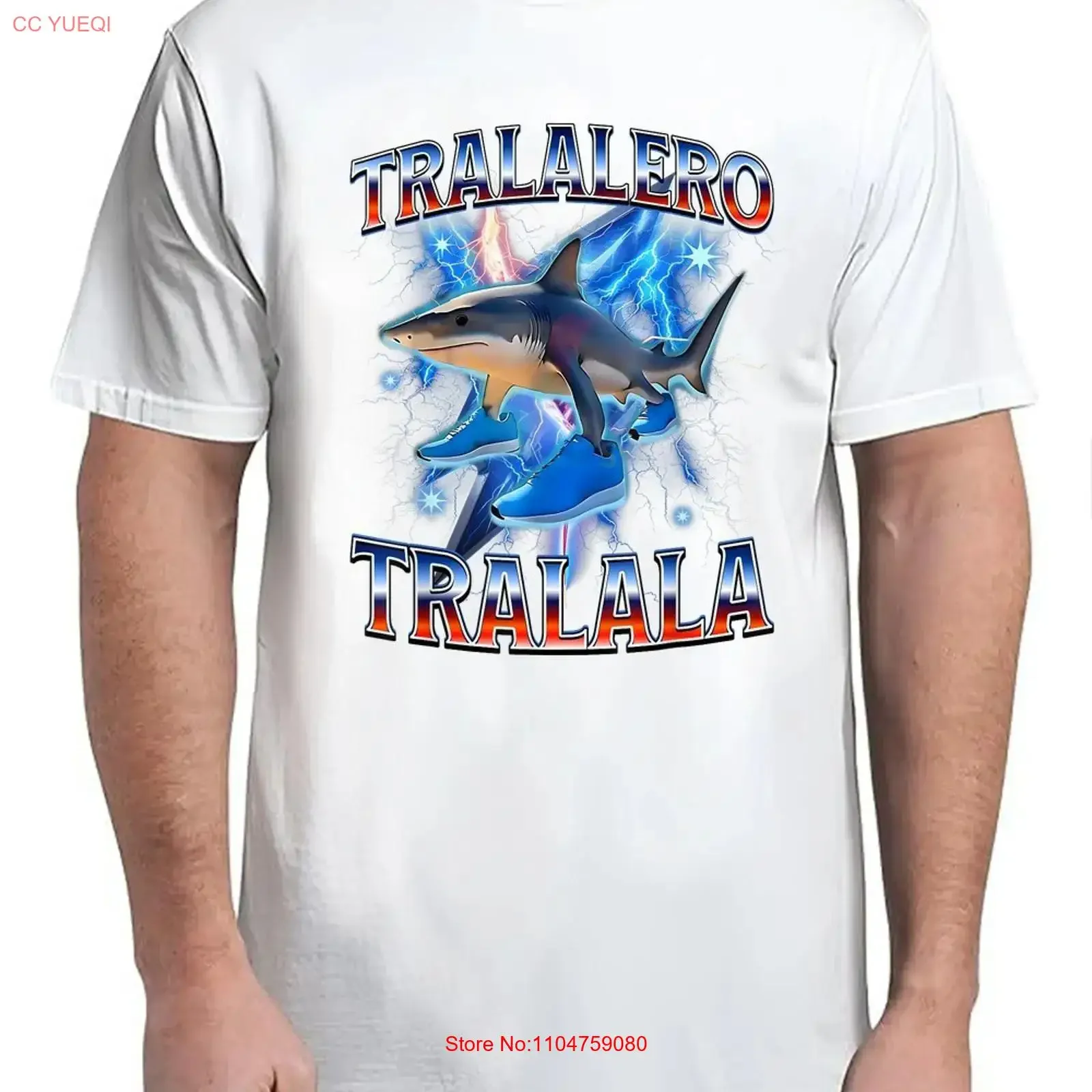 Tralalero Tralala Funny Italian Brainrot Meme For Adult S 4XL T Shirt vintage Washed homme Slightly Stretched Versatile fashion