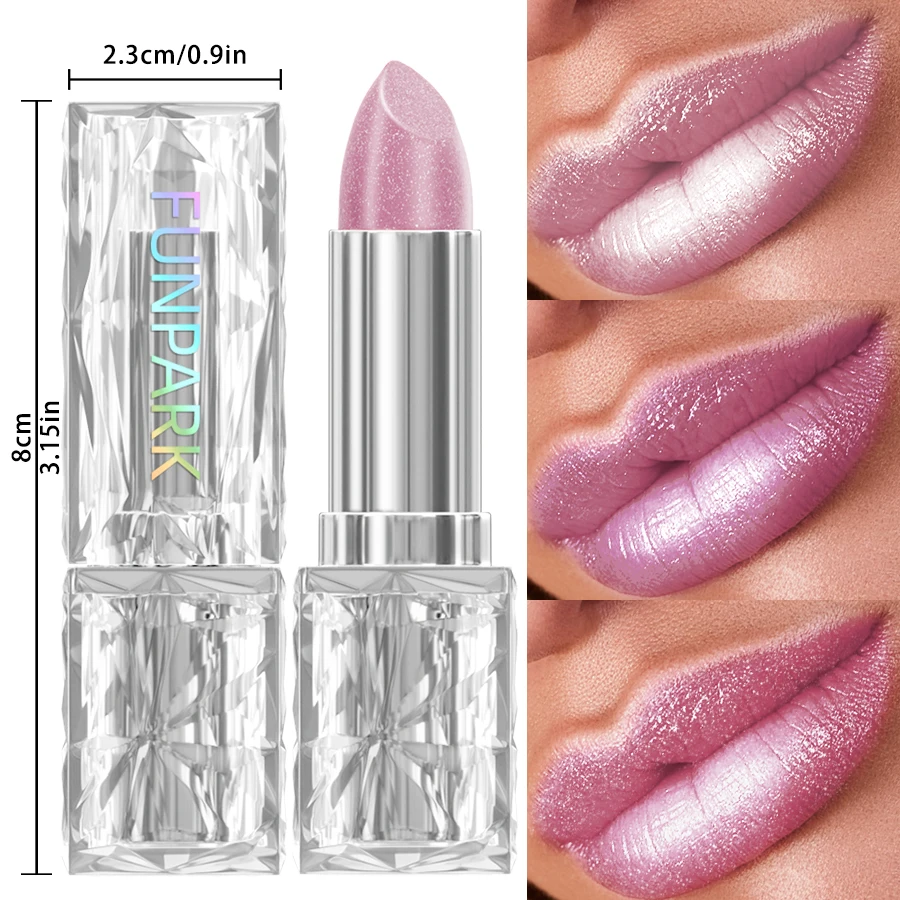 7 色パール調ピンクメタリックグリッターベルベット口紅防水長期持続韓国メイクアップギフトマットシマーリップティント