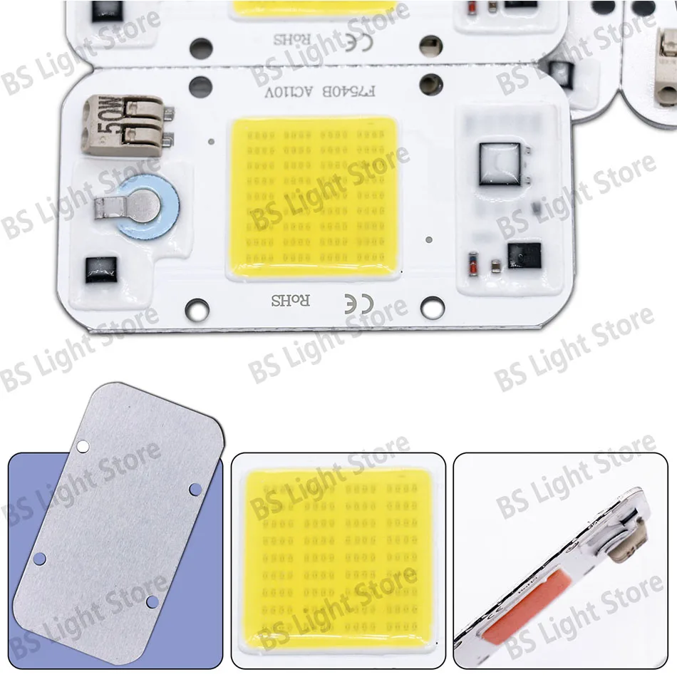 LED COB Chip 50W AC220V AC110V Ohne Treiber, Ohne Schweißen, Intelligenter IC für DIY LED-Lampen, Strahler, Weiß, Rot, Blau, Pflanzenlicht – Detail 1