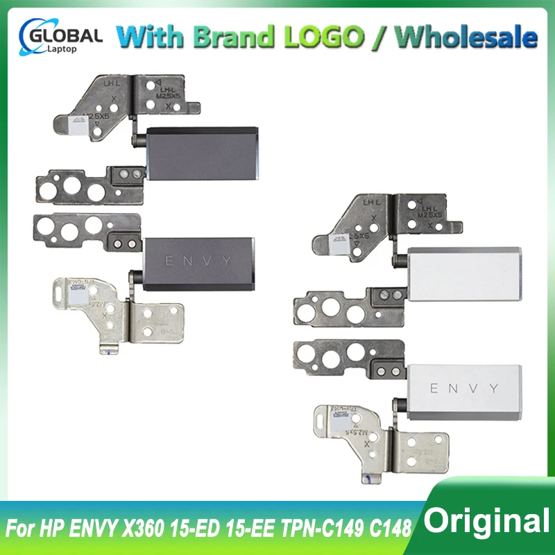 

Original Laptop LCD Hinges for HP ENVY X360 15-ED 15-EE TPN-C149 TPN-C148 L&R Hinges Cover Replacement Accessories Silver Brown