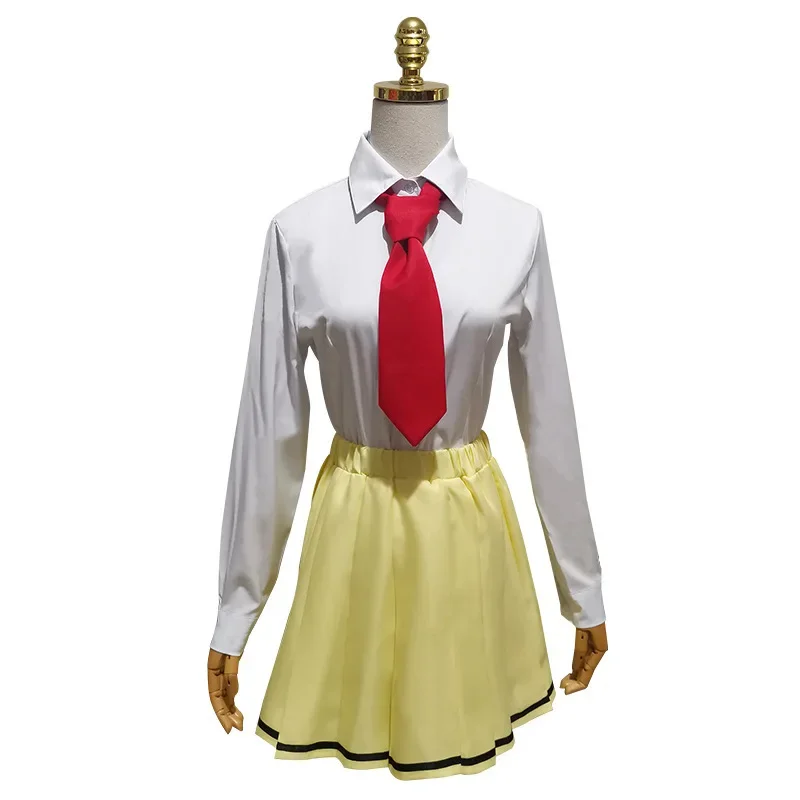 Traje de cosplay de Anime WataMote Tomoko Kuroki para mujer, falda JK amarilla encantadora, trajes de uniforme, traje de fiesta de Carnaval de Halloween