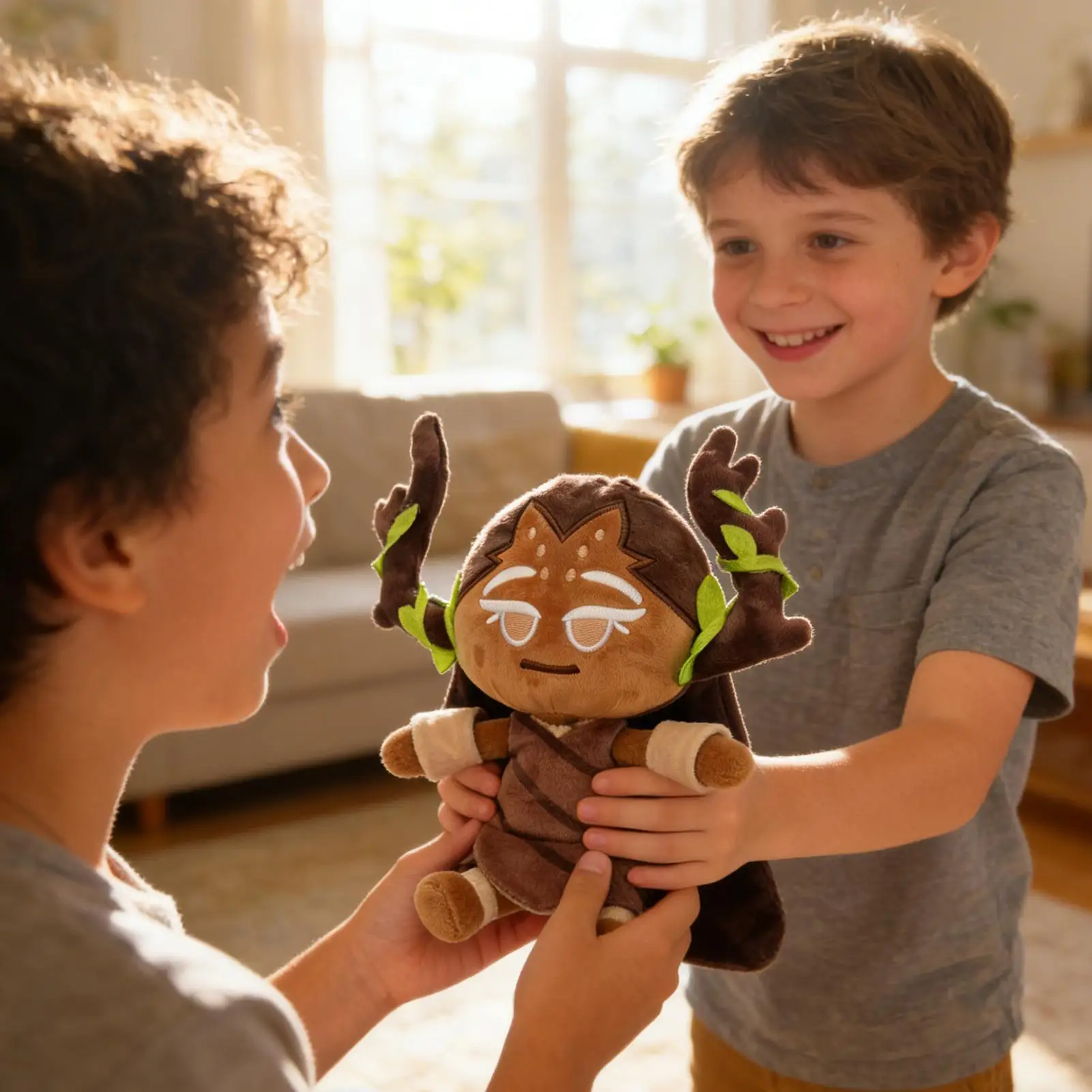 Pain d'épice homme royaume mille ans arbre cookie en peluche jouet mignon en peluche jeu Figure peluche compagnon poupée pour les enfants