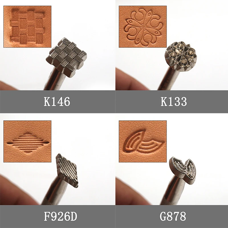 1Pcs Metal Leather Working Saddle Tools Leather Craft Stamps Leather Stamping Pattern DIY Printing Supplies - Image 3