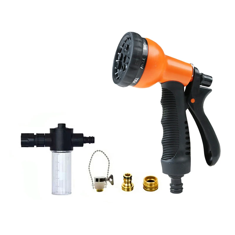 Adjustable Garden Hose Car Wash Water Gun Garden Washing Cleaner High Power Pressure Car and Hose Nozzle Washer Water Spray Gun