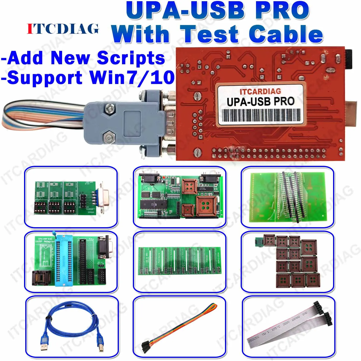 ITCARDIAG UPA-USB PRO V1.3 SN : 050D5A5B ECU Chip Tunning Tool Add New Scripts with NEC Functions UPA USB Programmer