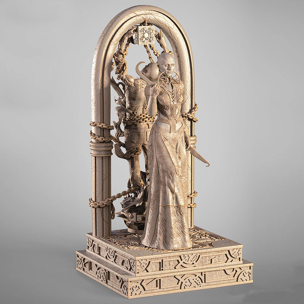 

1:16 High-Detail Morgrath Hexveil Anime Figures | 3D Resin Miniature | Unpainted Realm Sorcerer Model Kit (A1146)