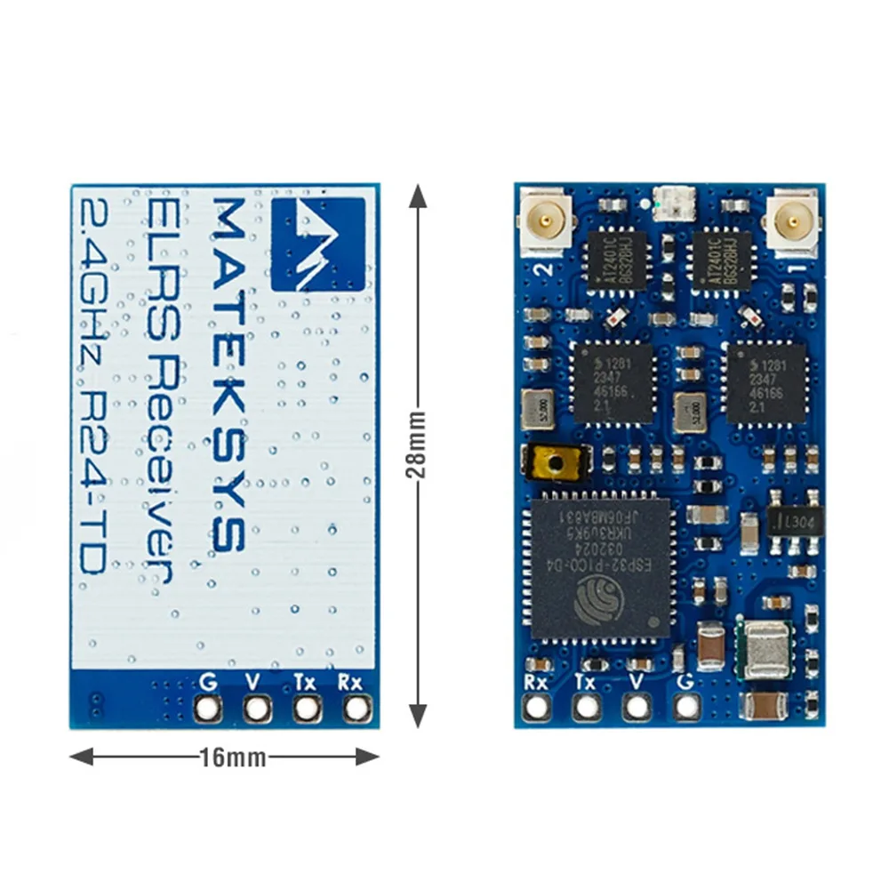 Matek EXPRESSLRS 2.4G ELRS-R24-TD Diversity Receiver FPV Crossover Fixed Wing