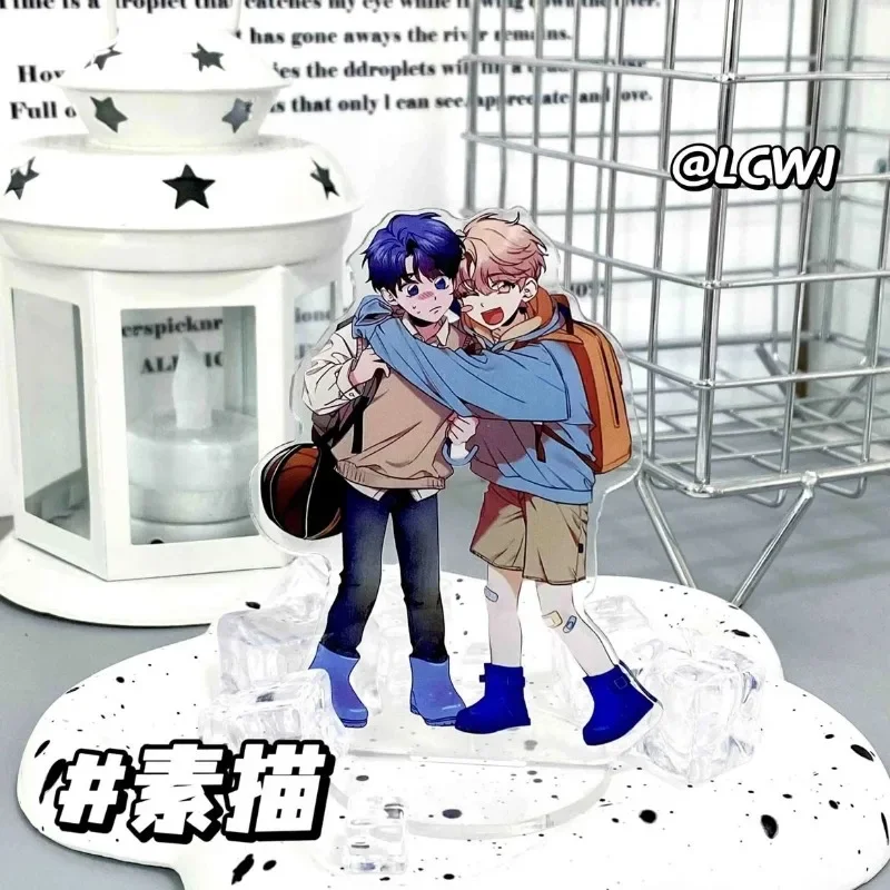 Korean BL Manhwa Sketch Anime Acrylic Stand Lee Joobin Choi Ilkyung Q Version Desktop Display Collection Room Decor Accessories
