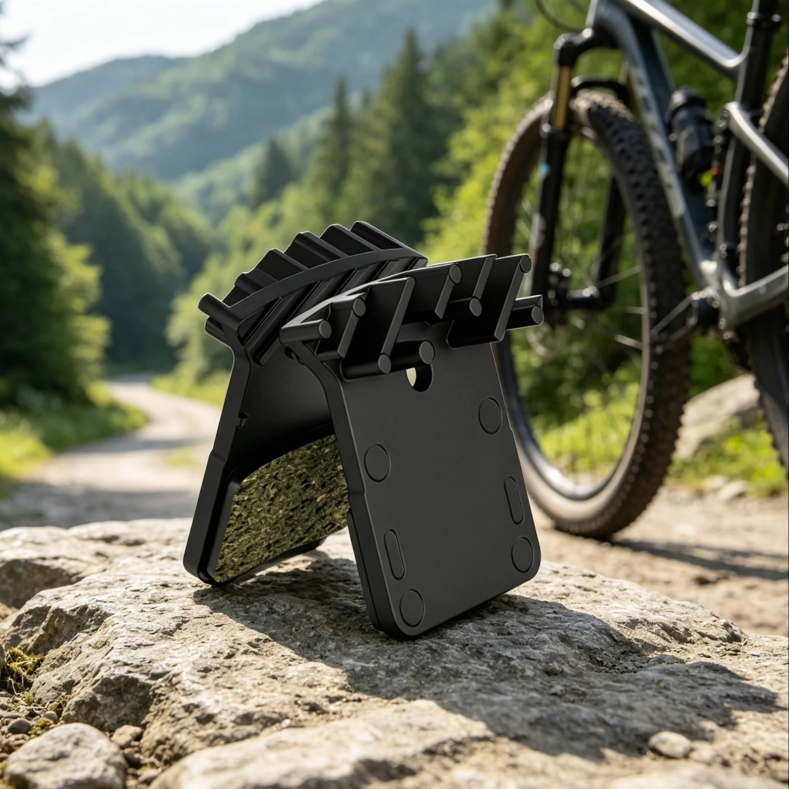 Cycle Brake Pads with Spring Quick Reset Bike Brake Pads with Pin Hardware High-Performance Textured for Cyclists