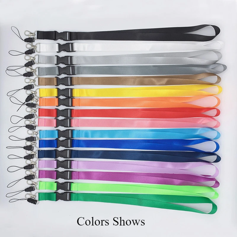 50PCS Free Custom Safety Neck Hanging Lanyard Keychain Straps ID Badge Holder Phone Rope 2cm Width