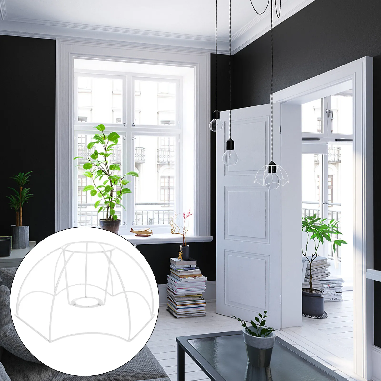 テーブルランプライトシェードフレーム頑丈な鉄製diyランプシェードフレームシンプルでクリエイティブなデスクランプホルダーペンダントライトに対応