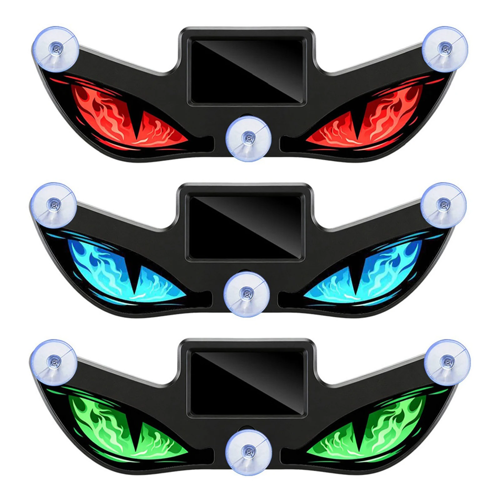 Solar Demon Eye Car Window Light USB Type-C Wireless LED Atmosphere Lamp RGB Breathing Auto Sensor