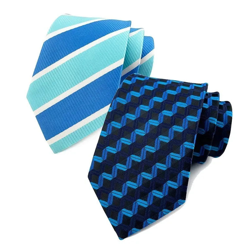 Men's 8cm Business Necktie Striped Executive Polyester Suit Accessory - Fashionable Clothing Neckwear for Professional Settings