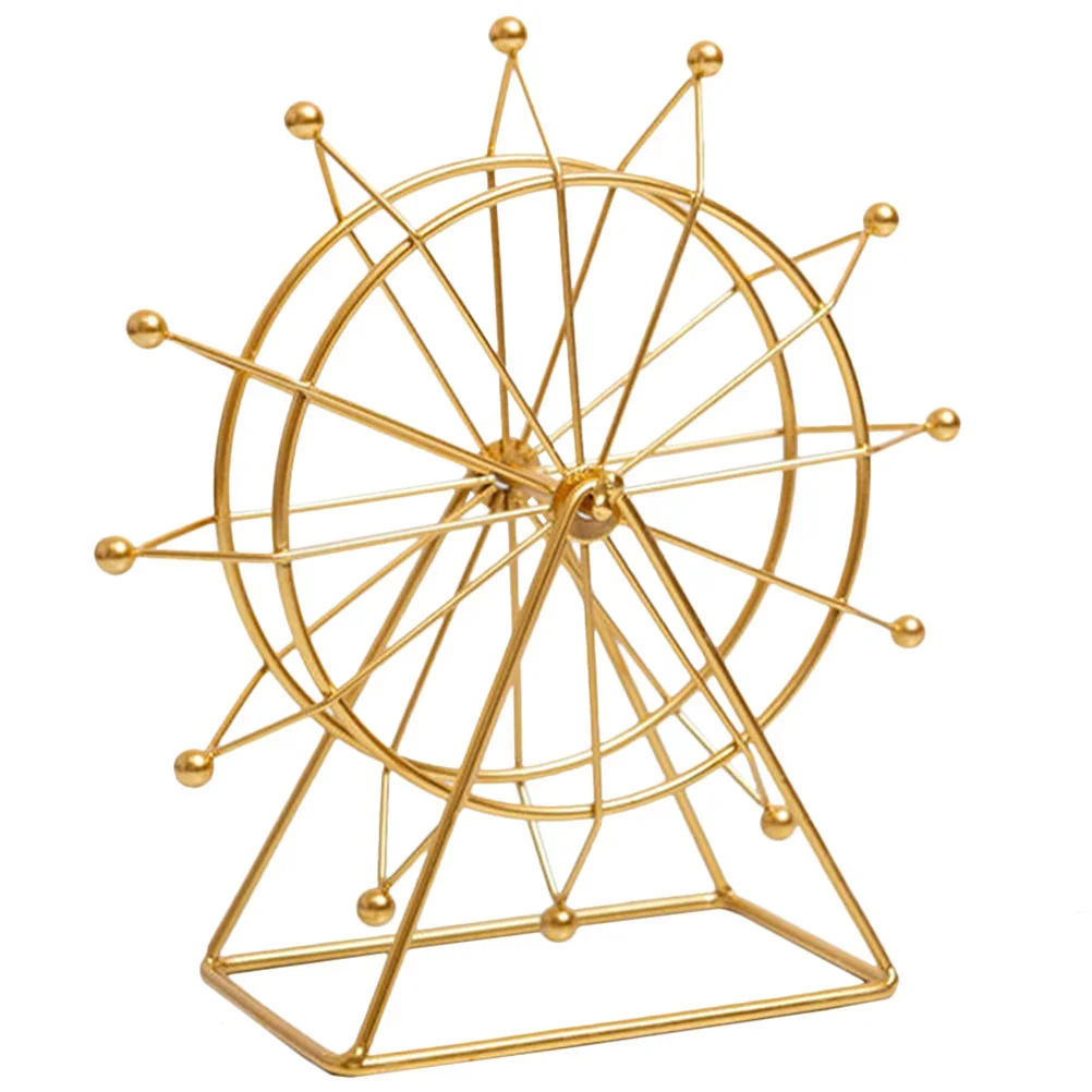 

Ferris Wheel Model Table Decorations Shelf Gold Vintage Desk Modern Accents Iron Office Coffee