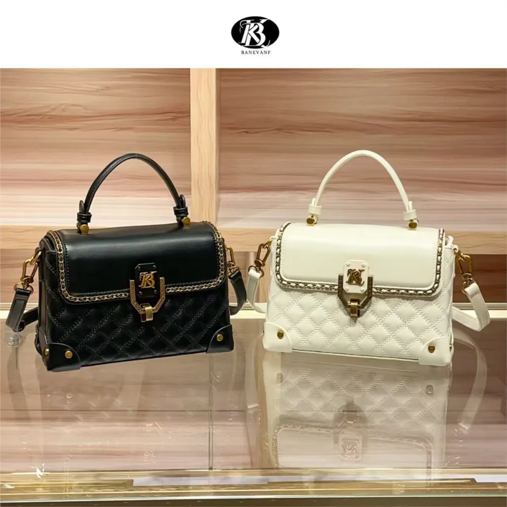 

KB brand women's bag 2025 new autumn and winter high-end designer lockable handbag, diamond shaped fashionable single shoulder c