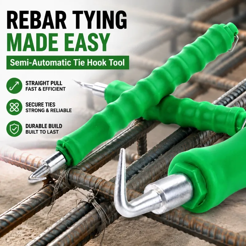 Semi‑automatic Straight‑pull Rebar‑tying Hook Steel‑bar Binding‑grip Hand‑operated Hardware Implement for Iron‑wire Prompt
