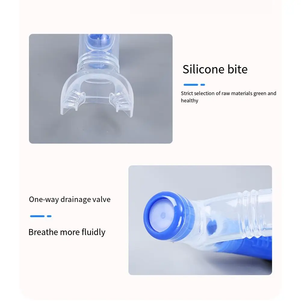 

Comfortable Swimming Diving Breathing Tube Adjustable Waterproof Swim Training Snorkel Multi Color Silicone