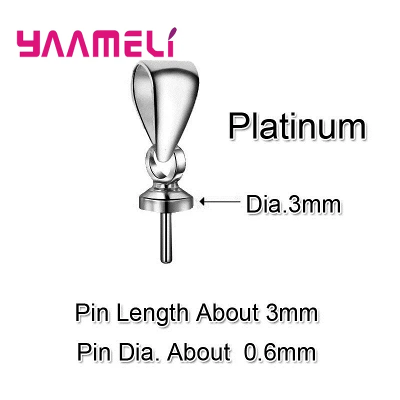 100 Stück 925 Sterling Silber Schrauböse Pin Bail Top gebohrte Perlen Endkappe für DIY Charm Anhänger Anschlüsse Schmuckherstellung – Detail 10