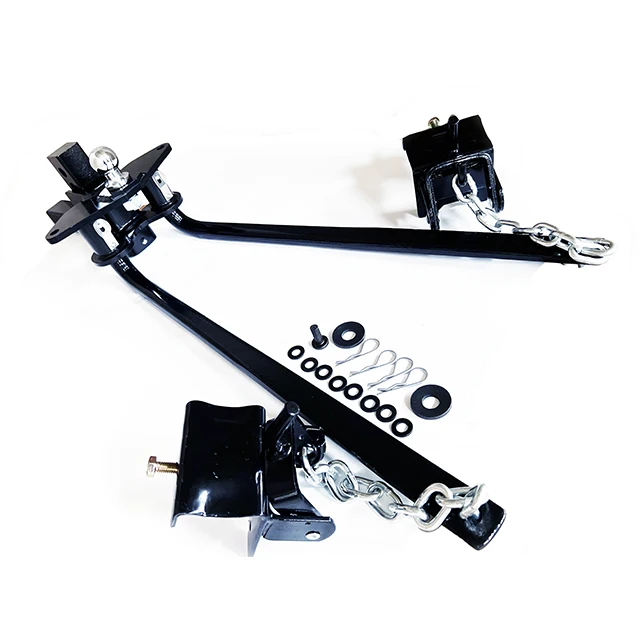 

New Heavy Duty Carbon Steel Weight Distribution Hitch 14000LBS Capacity Black Powder Coated Finish for RV Towing Trailer Jack