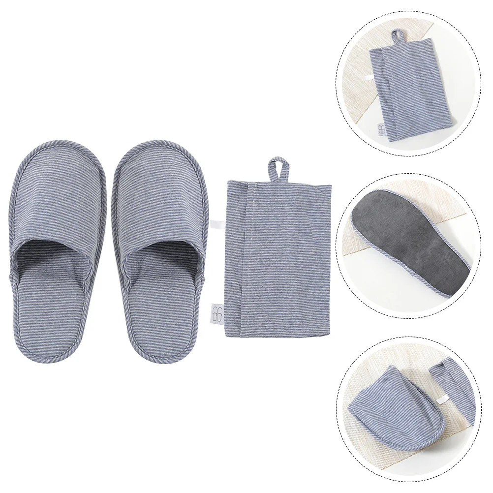 

1Pair Folding Travel Slippers with Storage Bag Compact Reusable Convenient for Luggage Outdoor Indoor Use Folding Slippers