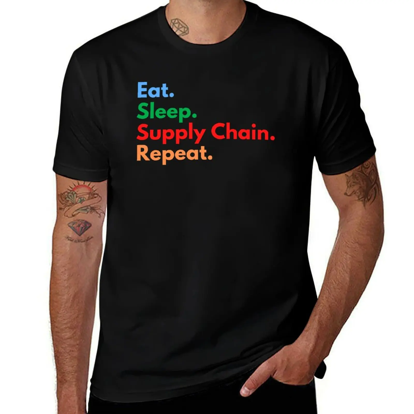 Eat. Sleep. Supply Chain. Repeat. T-Shirt man t shirt sports fans vintage shirts men