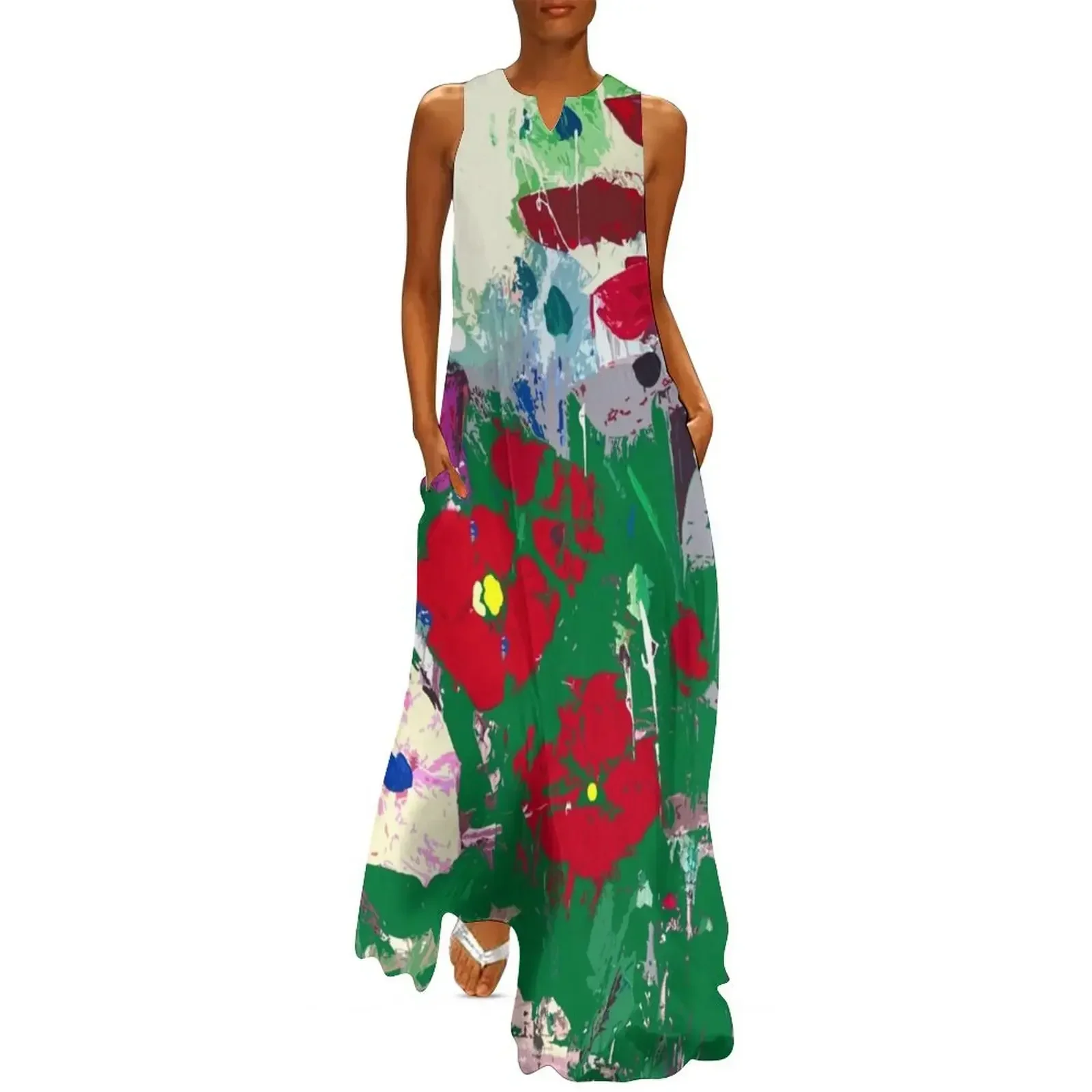 

Garden Delight Long Dress Clothing female Women's evening dress summer dresses ladies 2025 beach outfits for women Dress