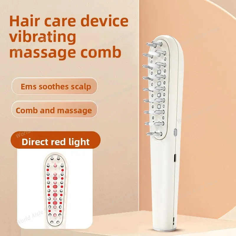 Electric Massage Comb Hair Conditioner Home Handheld Portable Wireless Electric Red Light Vibration Massage Comb