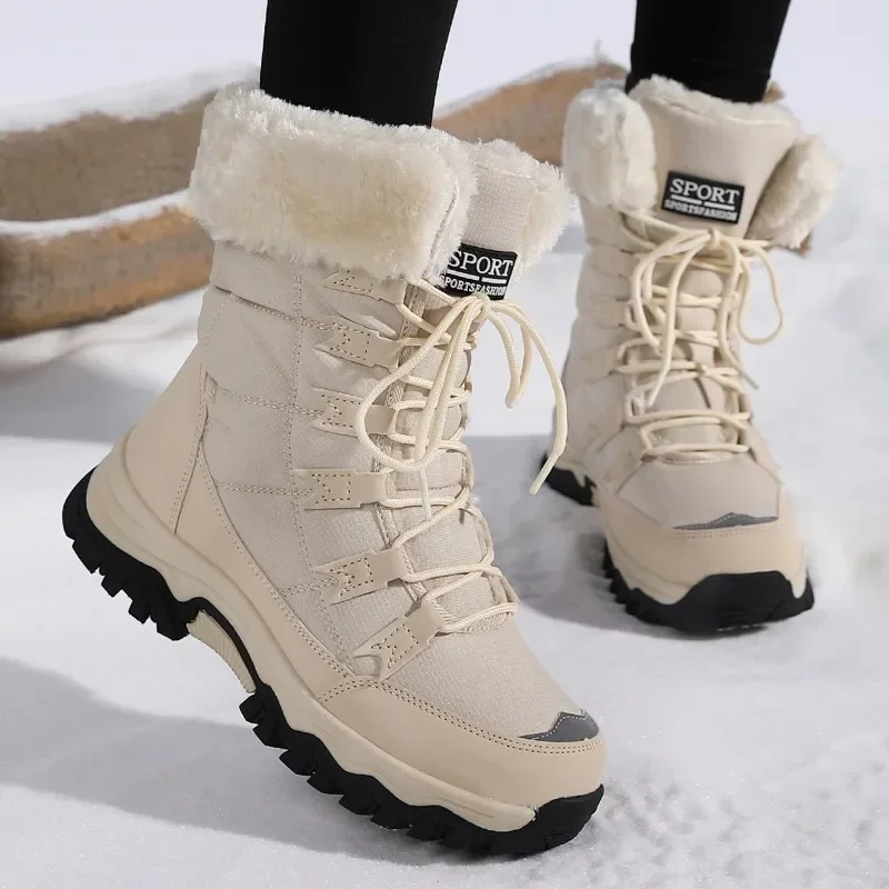 

Women Snow Boots Winter New Cotton Shoes Outdoor Non Slip Platform Boots Plush Warm Winter Boots for Women Botas Invierno Mujer