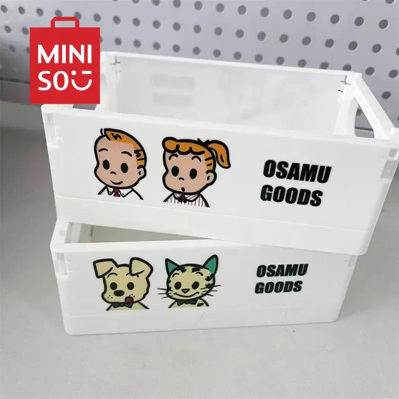 

Harada Osamu Folding Storage Box Kawaii Miniso Cartoon Anime Desktop Organization Stackable Storage Basket Toy Gifts for Girls