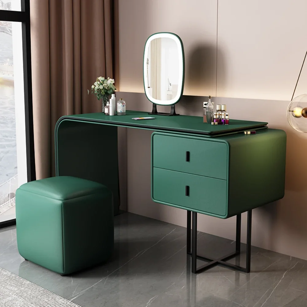 Meja Rias Sudut Hijau Rak Barang Mewah Laci Meja Rias Kuku Kamar Tidur Wanita Tocador Maquillaje Perabotan Roma