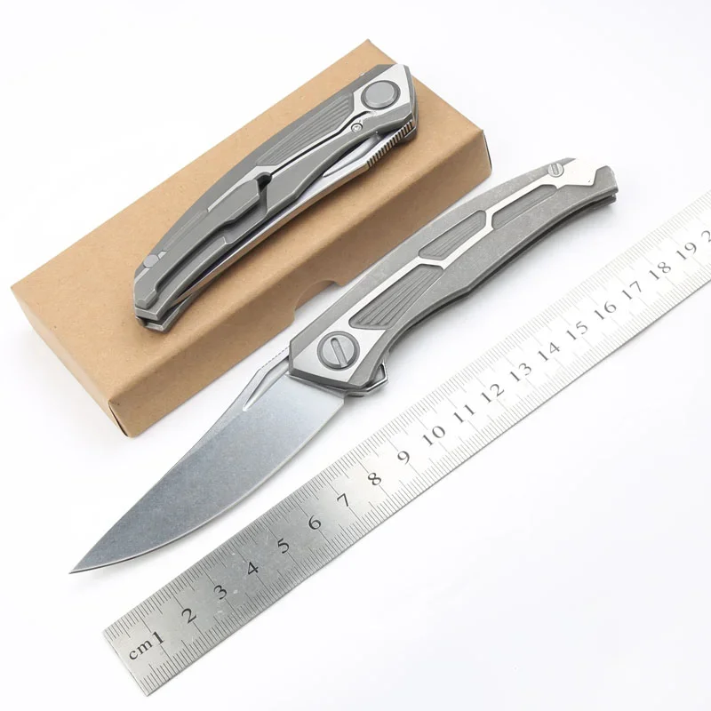 bear head Quantum Second Generation ball Bearing  Titanium   Handle Tactical Hunting Camping EDC Tool Knives