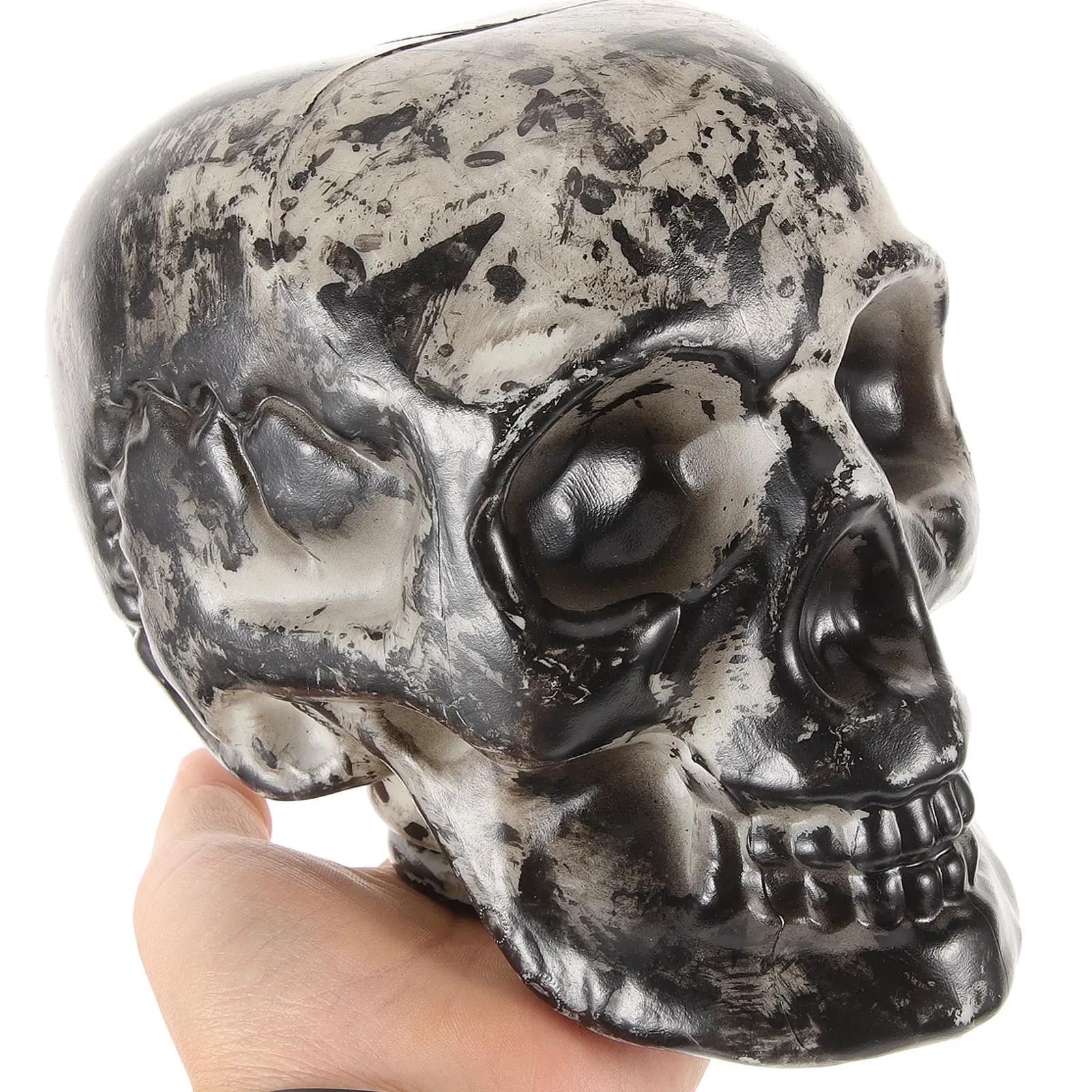 

Набор из 6 реалистичных пластиковых костей: череп и кости стопы. Декор для Хэллоуина, реквизит для дома с привидениями, косплей, жуткая вечеринка.