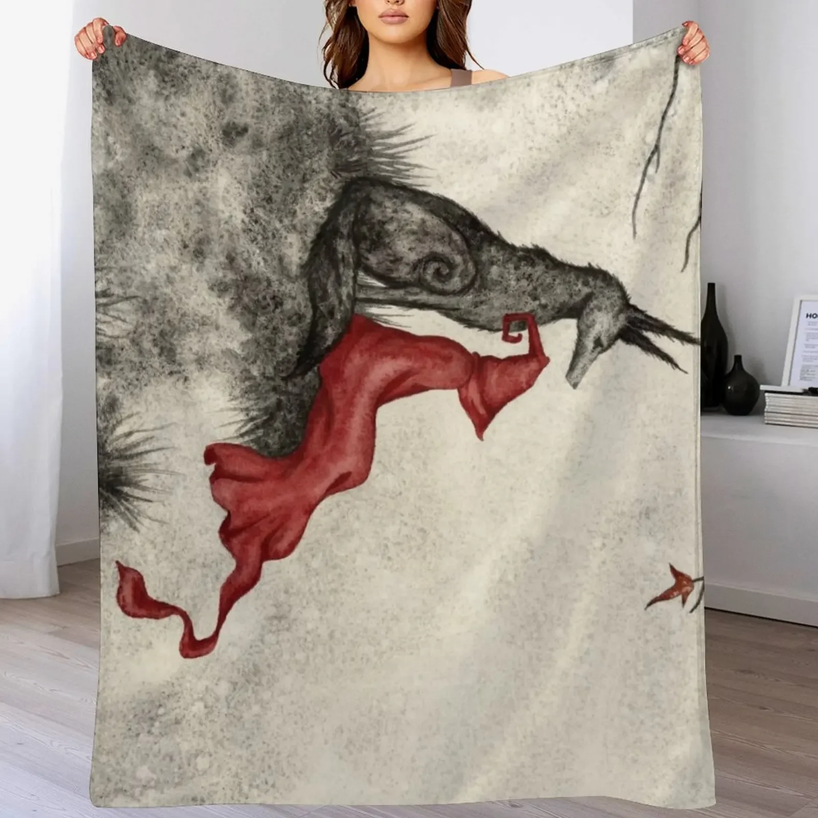 Last Leaf Throw Blanket Faux Fur Soft Warm Blanket for Bed