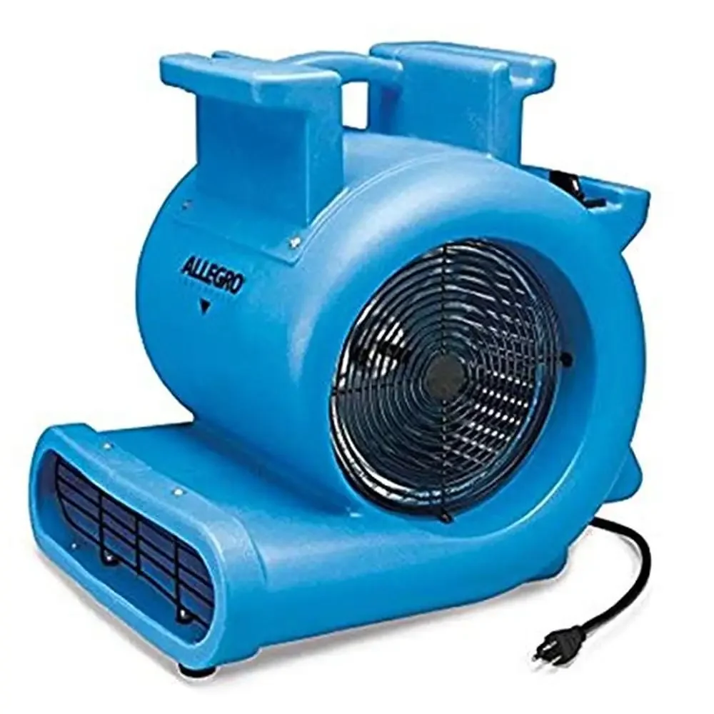 Portable Lightweight Carpet Dryer Blower 3 Speed Galvanized Steel Fan Blade Handheld 1/2 HP 110V Blue Color Included Components