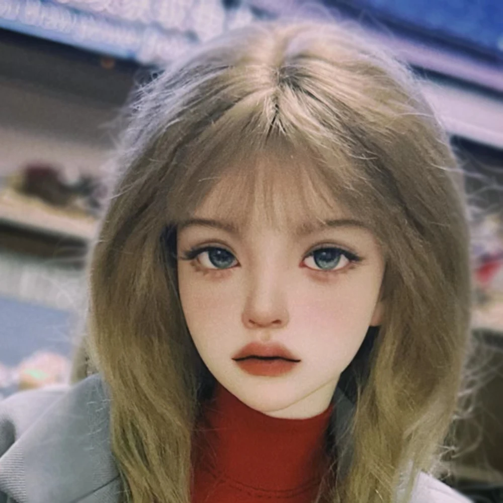 1/3 BJD Doll Head Girl Resin Material DIY Doll Head No Makeup Head For 1/3 BJD Doll Girl Body Gifts