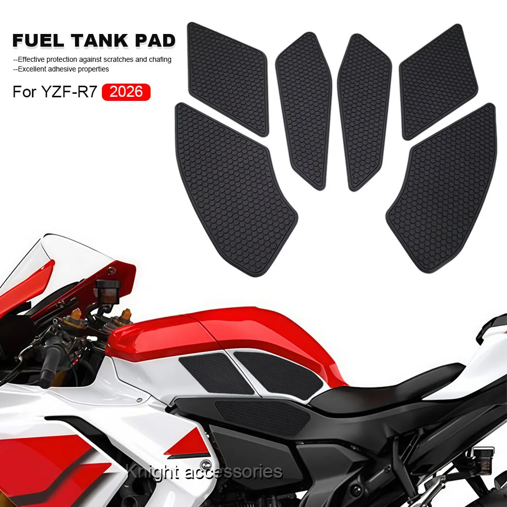 Motorcycle Side Fuel Tank Pads Protector Stickers Knee Grip Traction Pad For YZF R7 YZF-R7 YZFR7 yzf r6 2026