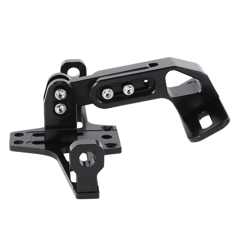 2X Cnc Frame Motorcycle License Number Plate Holder Bracket With Led Light Adjustable For Yamaha Bws R25 R3 Mt03 Msx