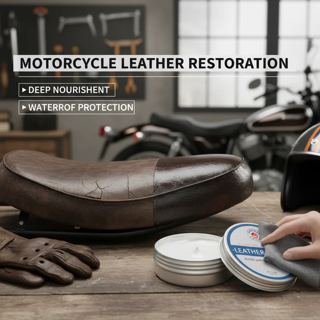 Motorcycle Leather Seat Conditioner & Protectant - Invisible, Odorless, Waterproofing Cream for Ultimate Care Motorcycle Tools