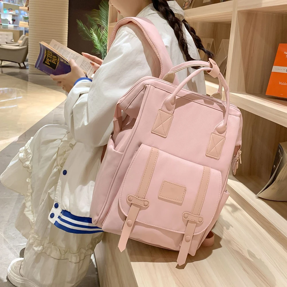 Stylish Simple Travel Bookbag Portable Causal Style Large Capacity All-Match F Travel Bag For Women Door Travel Camping School