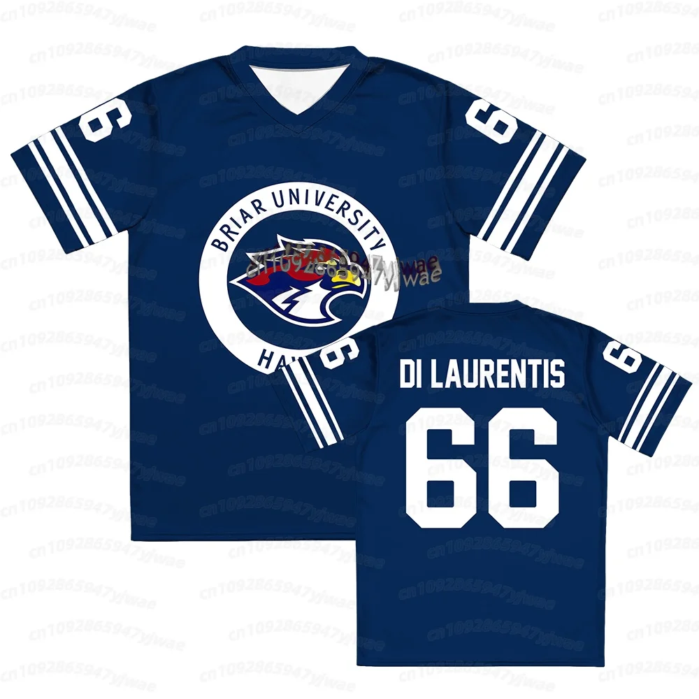 Men Women name tag Tees Off Campus Briar University Jersey Graham 44 22 DI LAURENTIS 66 Tucker46 T-shirt V-neck Short Sleeve TOP image 4