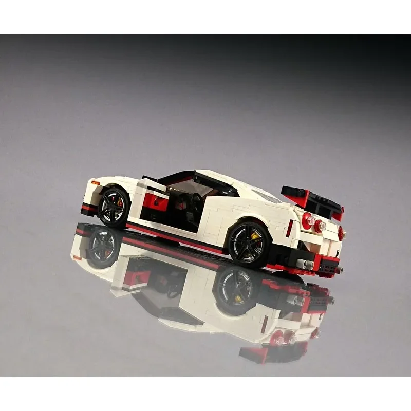 MOC-20518 weiße neue gtr r35 supercar montage nähte baustein modell 1006 baustein teile moc kreatives spielzeug geschenk