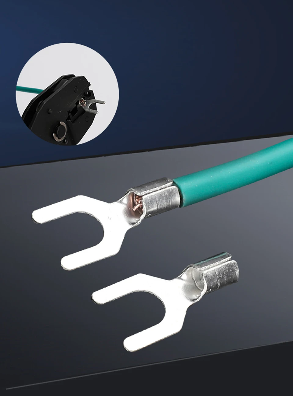 Gabelkabelschuhe UT1/1.5/2.5/4/6-4/5/6 Messing U-Typ Elektrischer Verbinder Nicht Isolierte Klemmleiste Kaltpresskabelverbinder – Detail 2