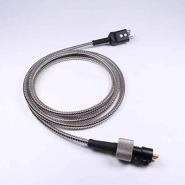 TMTeck Made Dual Armored Cable GE C123 High Temperature Probe Cable for DA590 Ultrasonic Transducer/probe