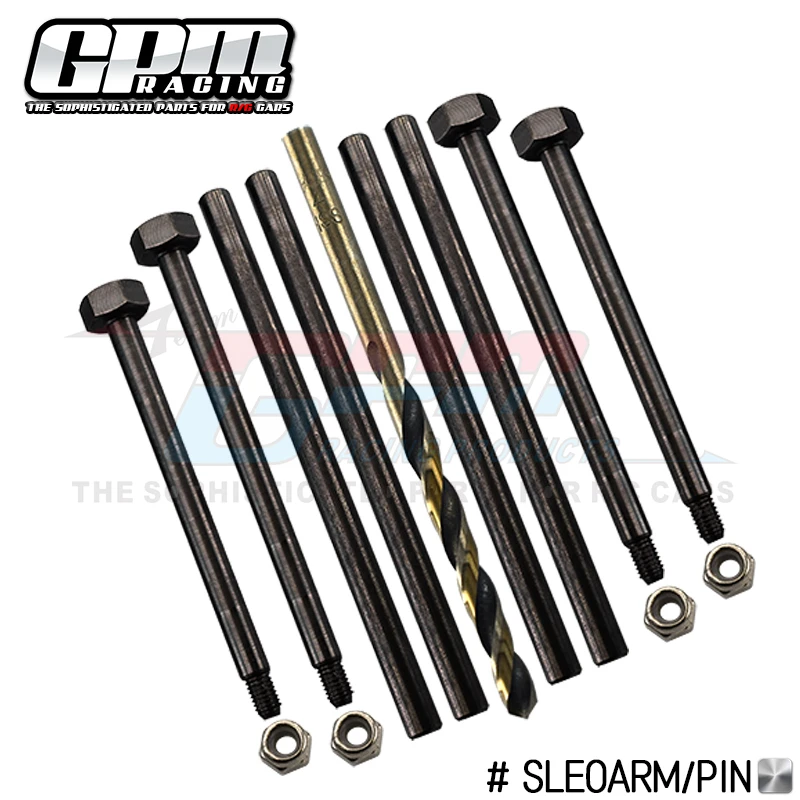 GPM MEDIUM CARBON STEEL COMPLETED INNER AND OUTER PINS FOR ORIGINAL SUSPENSION For TRAXXAS 1/8 4WD SLEDGE