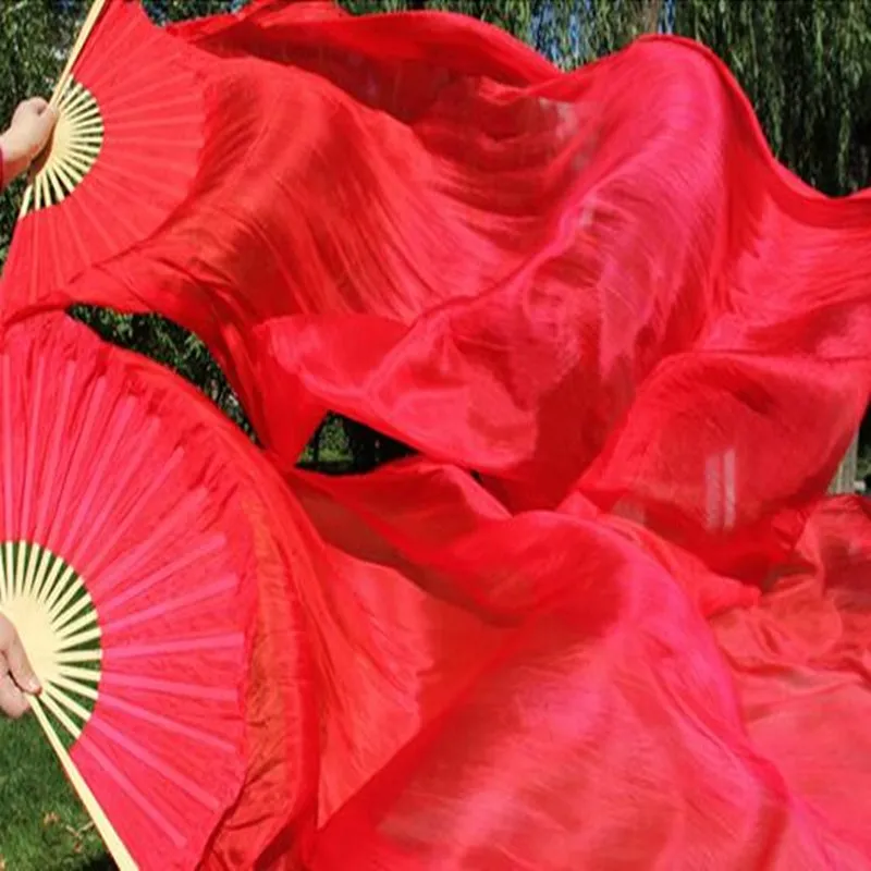 Jednolity Kolor Jedwabny Wachlarz do Tańca Brzucha Welon Kostium Akcesoria do Tańca Brzucha Rekwizyty do Ćwiczeń Tancerki Królewski Niebieski Zielony Czerwony Fotografia