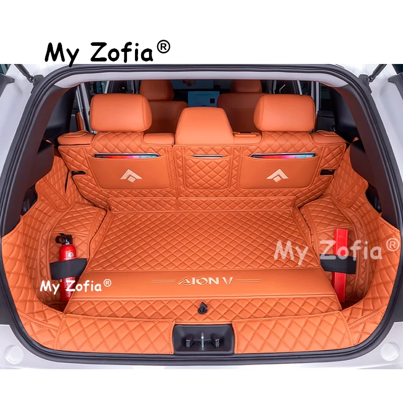 For GAC AION V 2024 2025 2026 Car Full Cover Boot Mat Rear Trunk Liner Cargo Leather Floor Carpet Tray Protector Accessories Mat