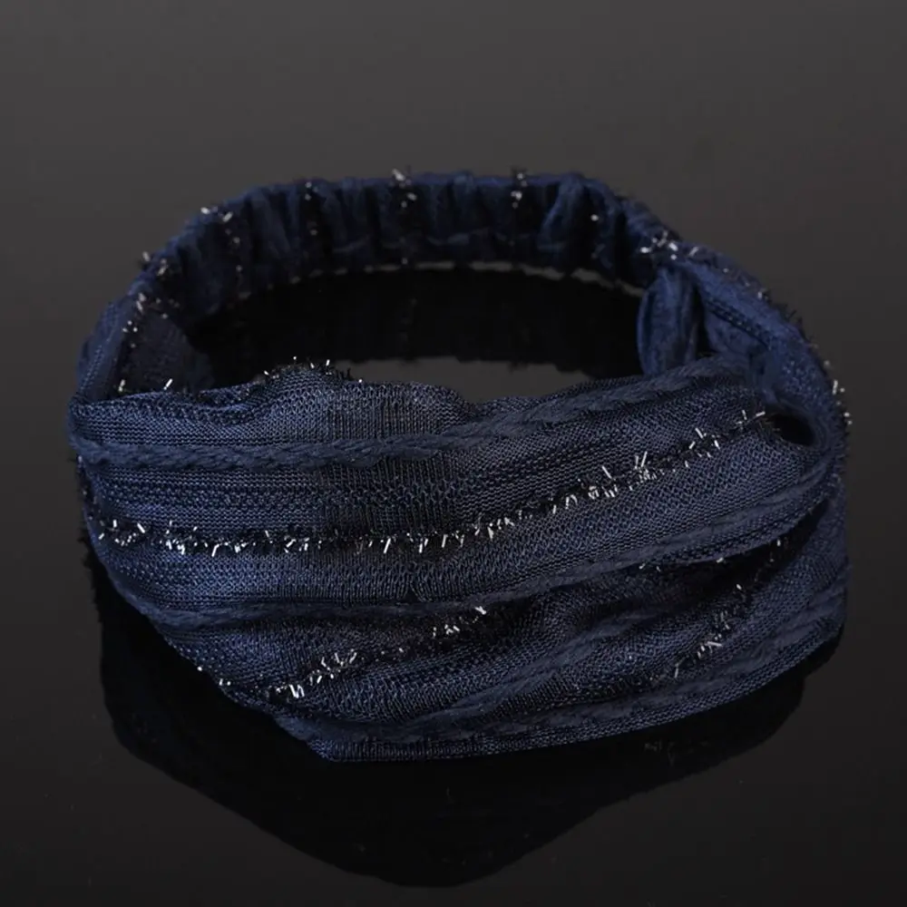 

Hoop Sequin Cover the White Hair Wide Brimmed Shiny Cloth Non Slip Women Headband Mesh Hairbands Wide Hair Band Korean Headwear